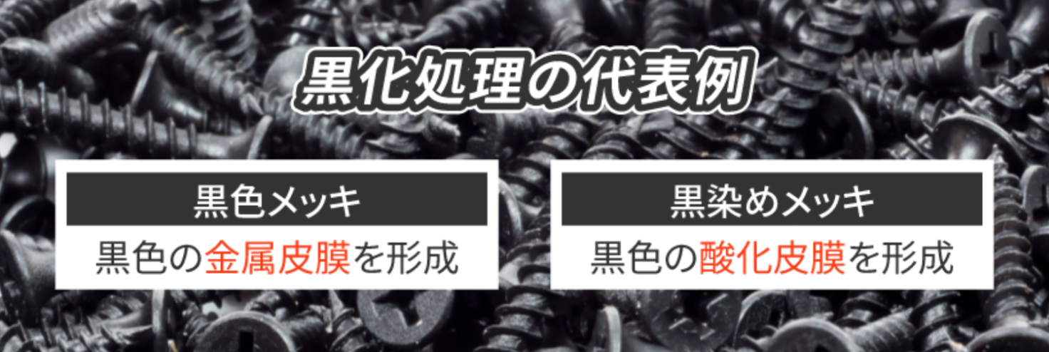 黒色めっきと黒染め処理の違い